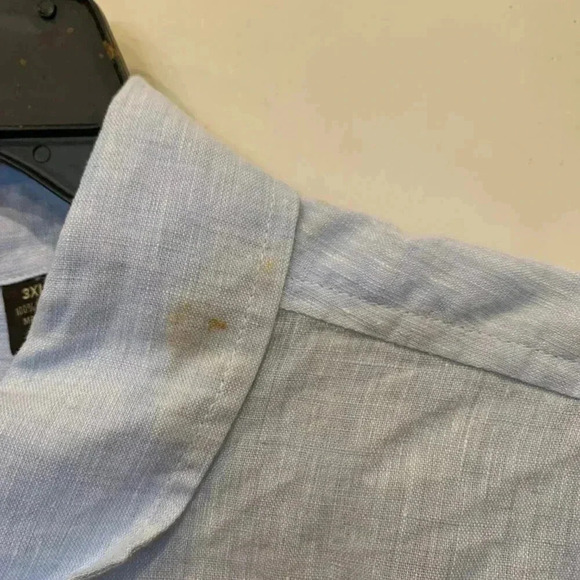 Mens Tasso Elba Linen Woven Button Down Shirt Long Sleeve Size 3XL NWT - B5 - Picture 6 of 9